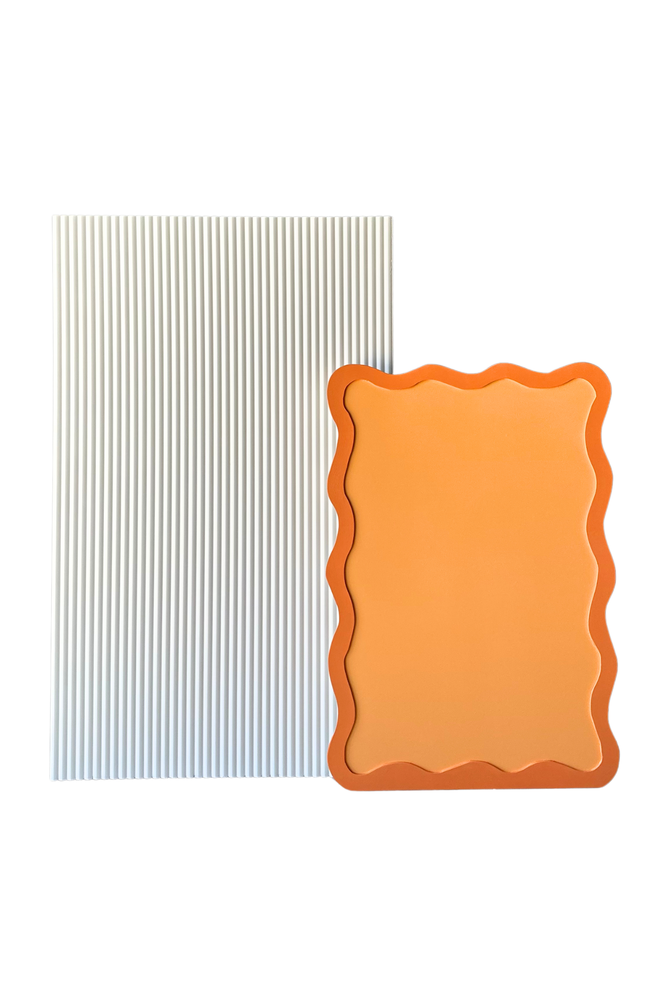 ORANGE WAVY BACKDROP SET - TWO BACKDROPS
