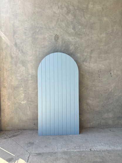 Dusty Blue Grooved Arch