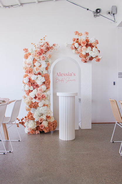 WHITE TEXTURED ARCH DOOR FRAME WITH FILLER ARCH